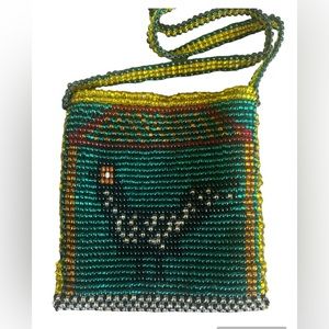 Daisy Jones Style Beaded Amulet Pouch Necklace -Vintage